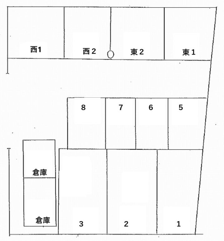 パーク北一色６の駐車配置図