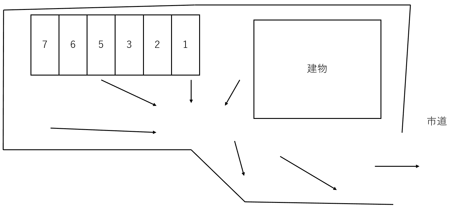 カーサ・アザレアの駐車配置図