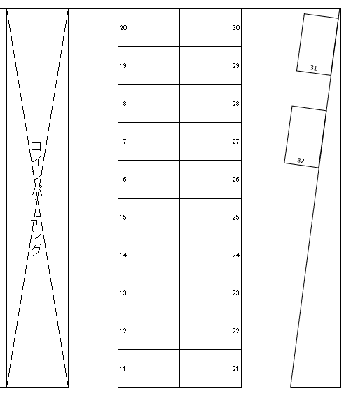 第８４駐車場の駐車配置図