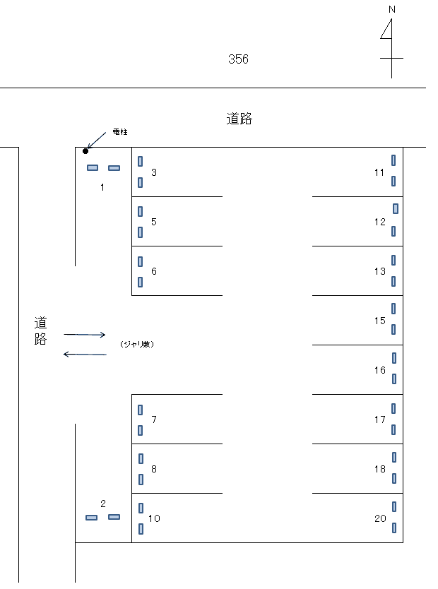 岩倉－356の駐車配置図