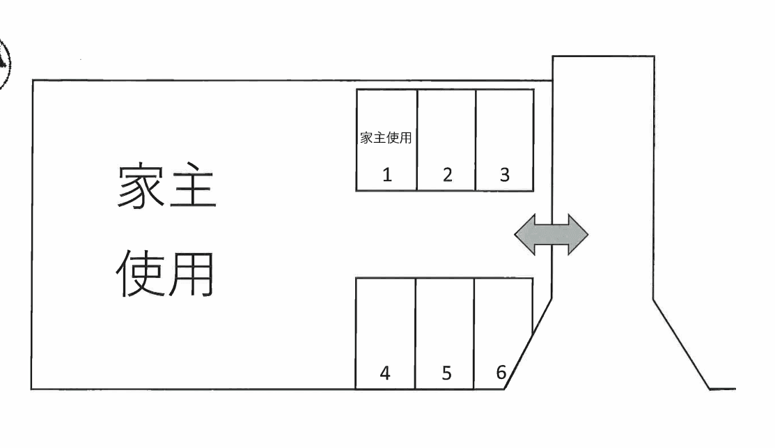 西連地駐車場（高場1-17-5）の駐車配置図