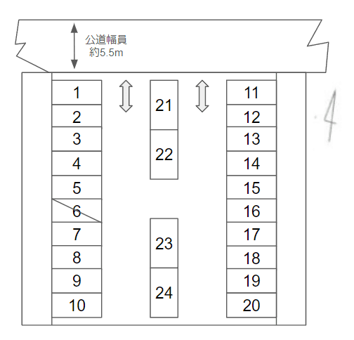 駈上１丁目第２の駐車配置図