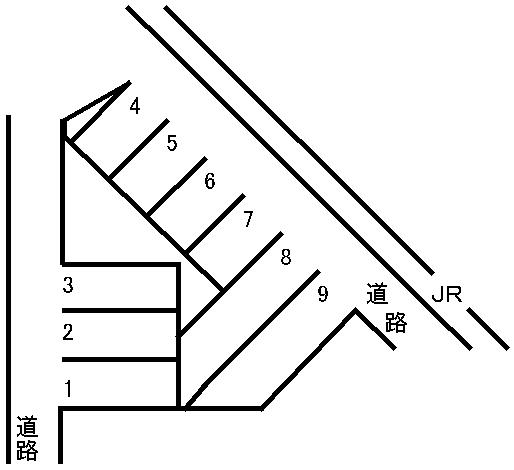 新水前寺駅駐車場の駐車配置図