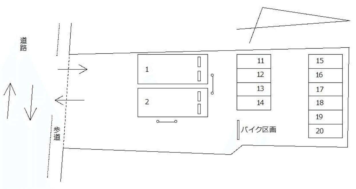 FK二川駅前パーキングの駐車配置図