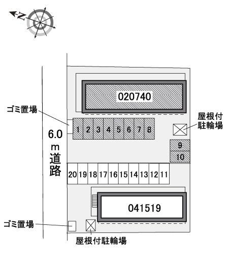 ａｂｒｉ(20740)の駐車配置図