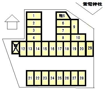 野沢駐車場の駐車配置図