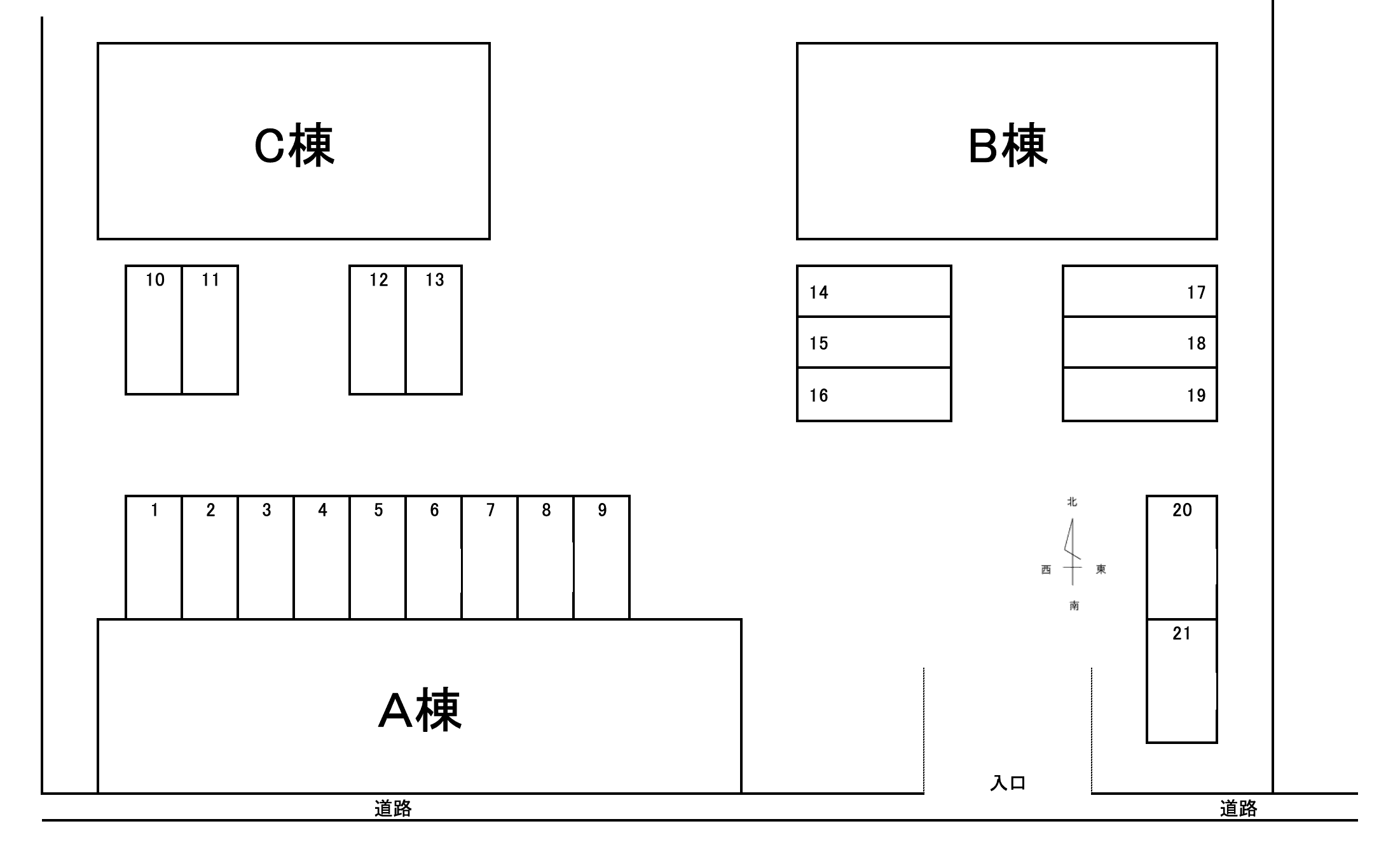 メゾン・ド・ビジューの駐車配置図