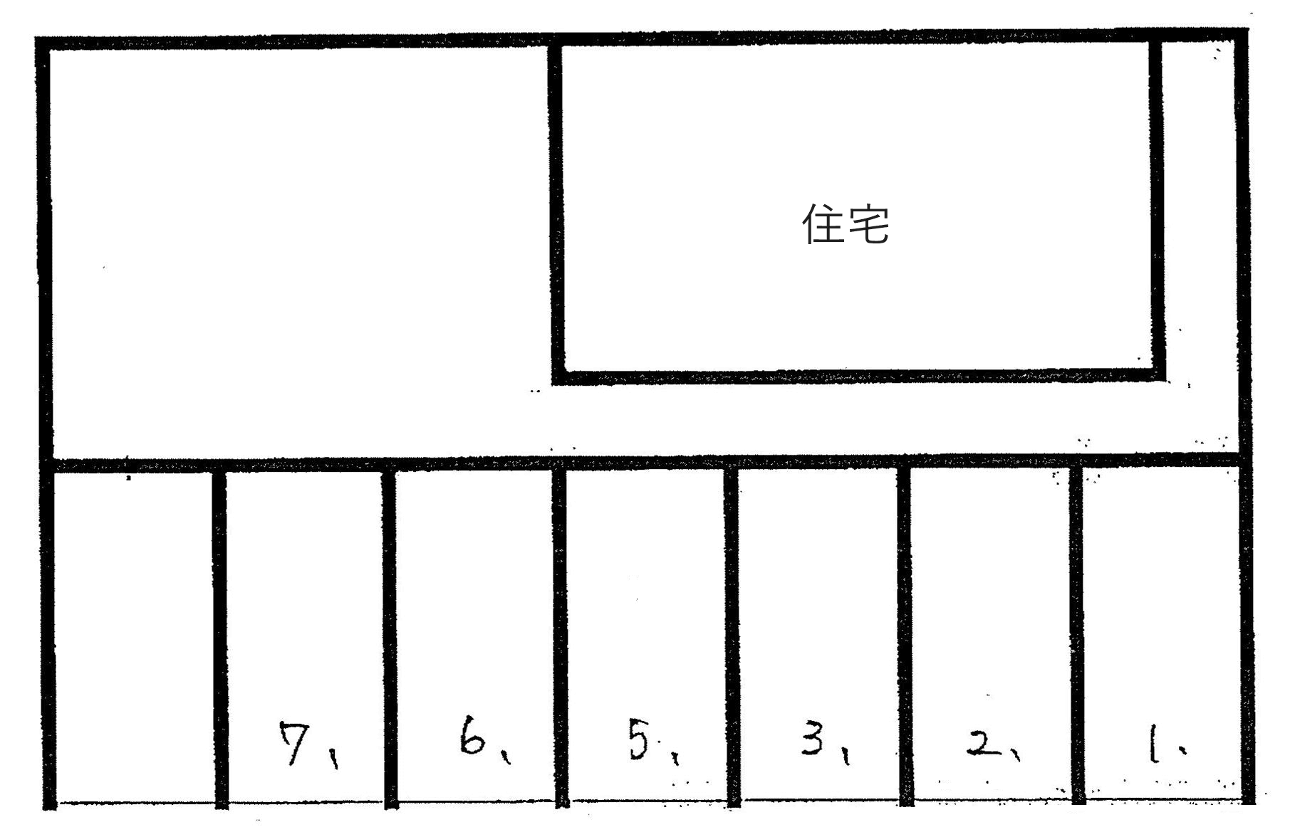 熊西丸八駐車場の駐車配置図