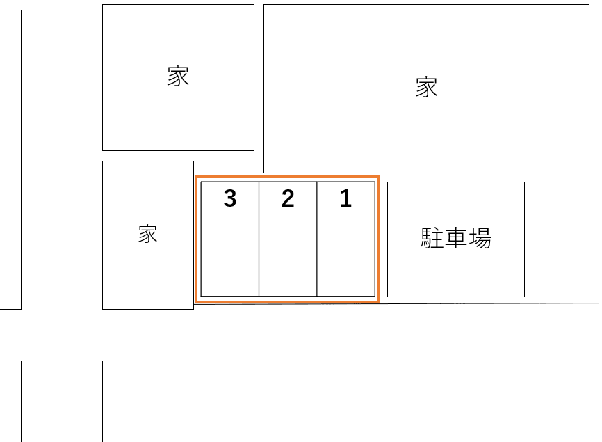 日本堤１丁目駐車場の駐車配置図