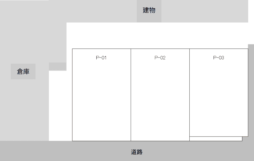 万願寺６丁目駐車場の駐車配置図