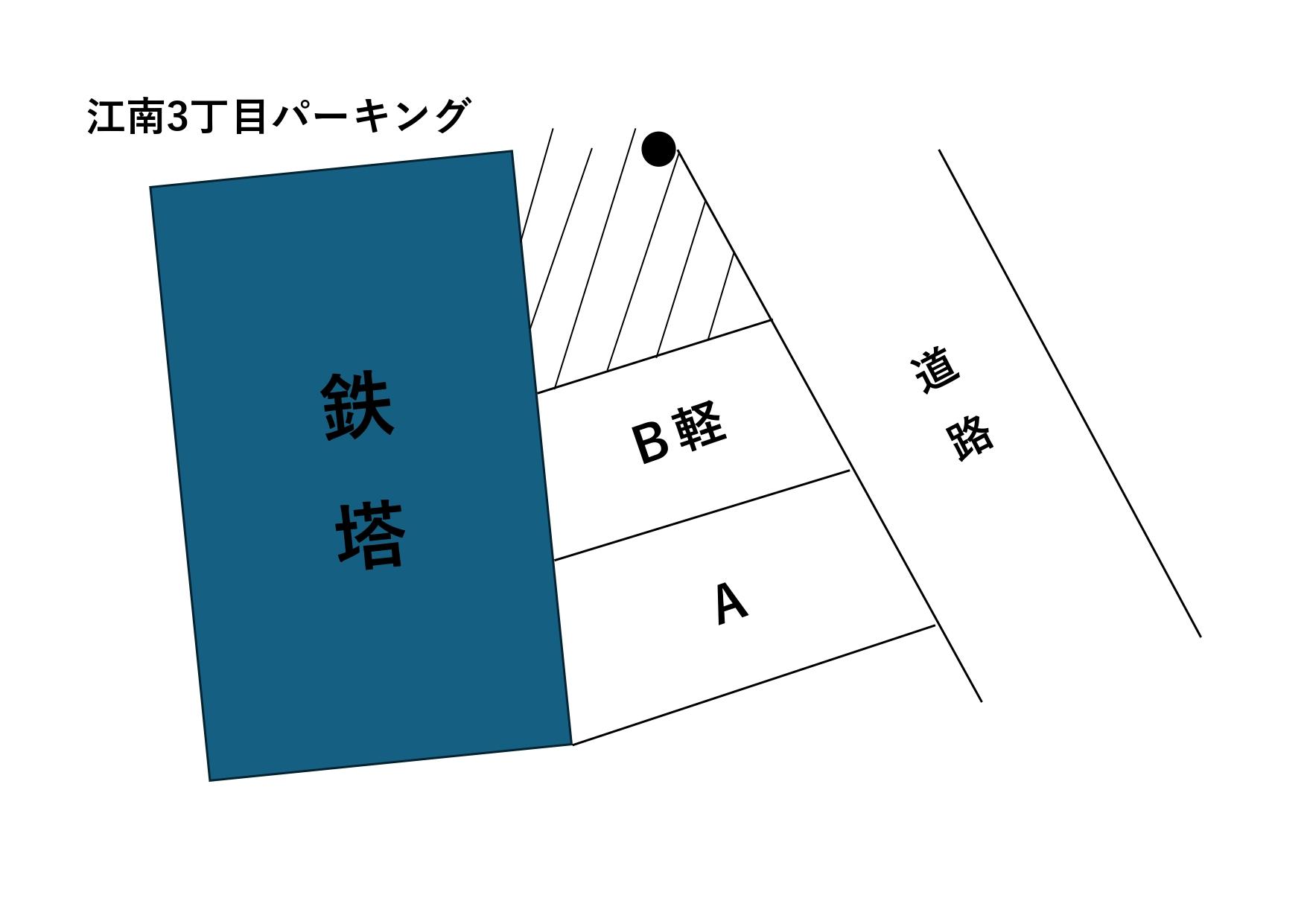 江南３丁目パーキングの駐車配置図