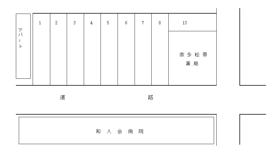 塩浜S駐車場の駐車配置図