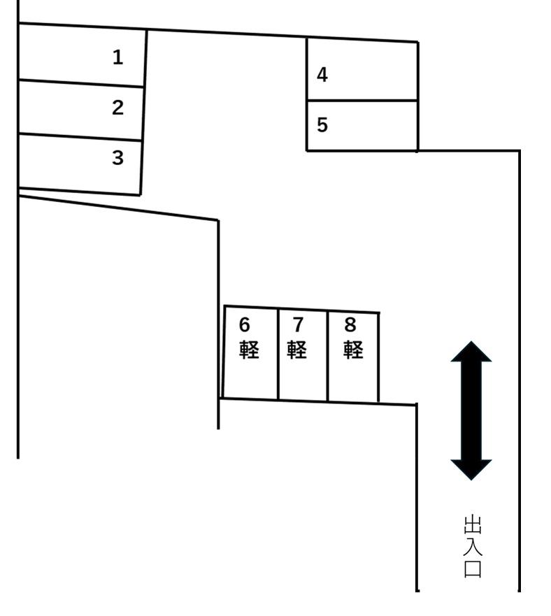 白子３丁目4386（13-28）駐車場の駐車配置図