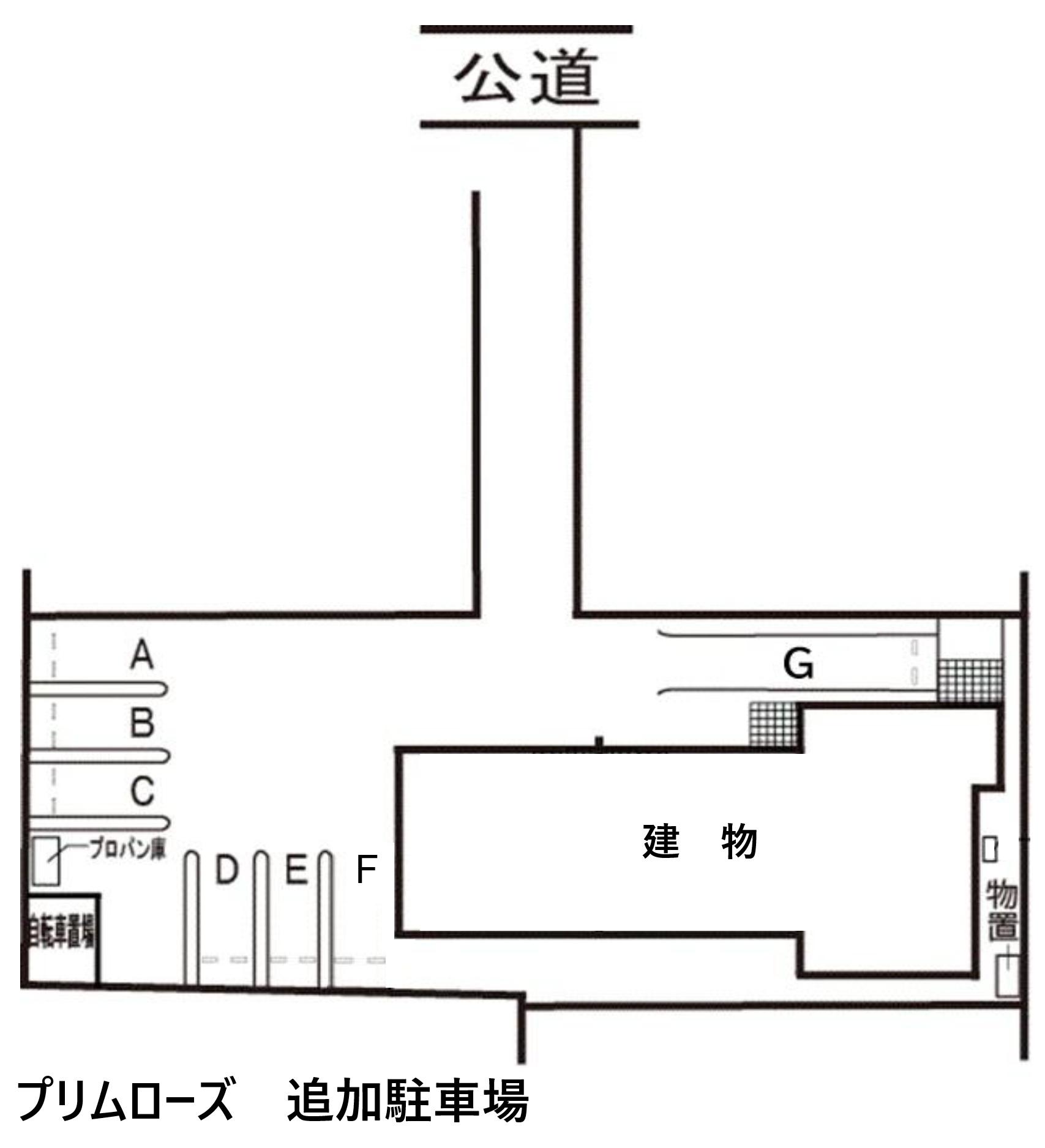 プリムローズ　追加駐車場の駐車配置図