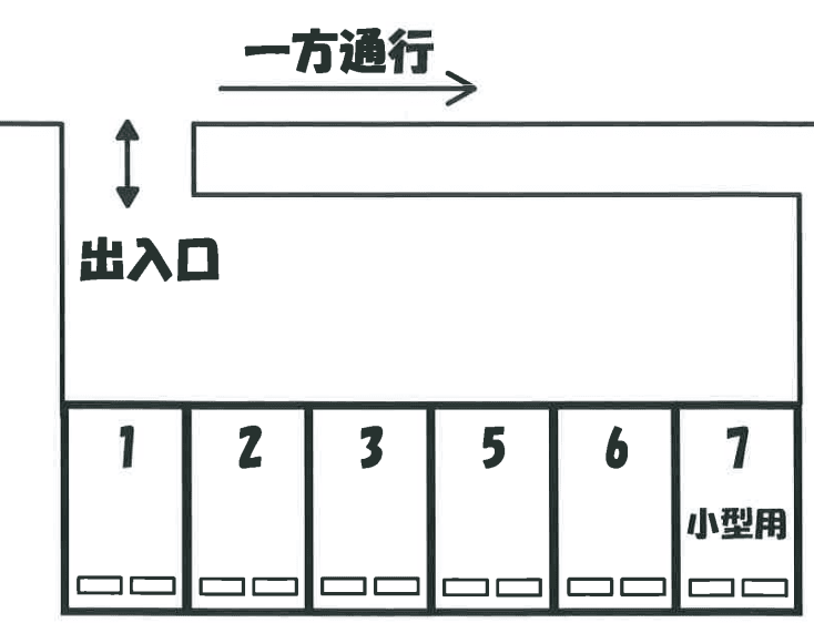 赤塚Ｔパーキングの駐車配置図