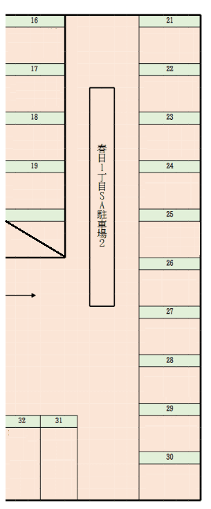 春日1丁目SA駐車場2の駐車配置図