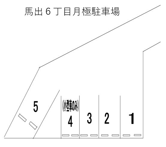 馬出６丁目月極駐車場の駐車配置図