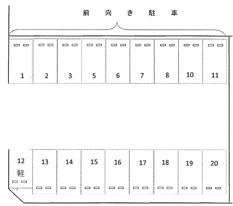 ＮＯ．６７の駐車配置図