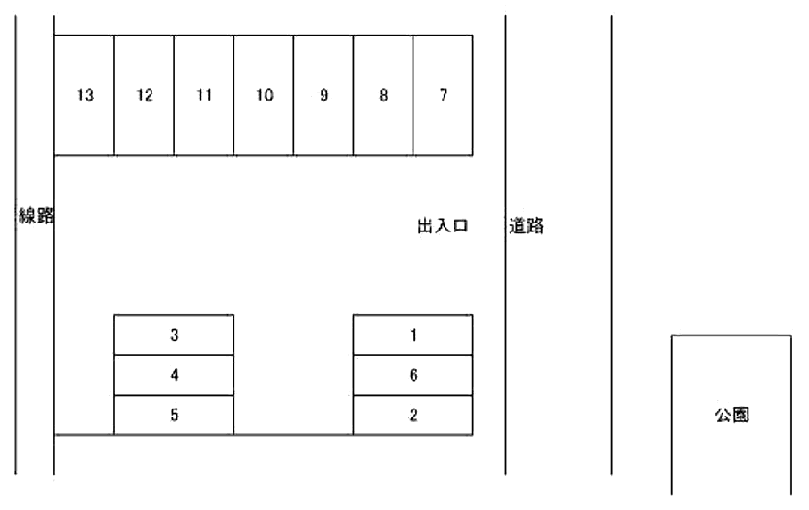 新松戸石井第二駐車場の駐車配置図
