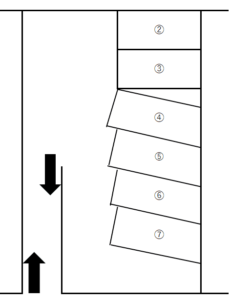 緑ヶ丘星野第一駐車場の駐車配置図