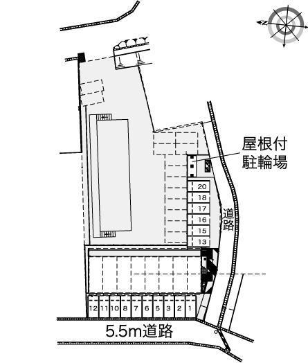 ＣＯＳＭＯＳⅡ(42495)の駐車配置図