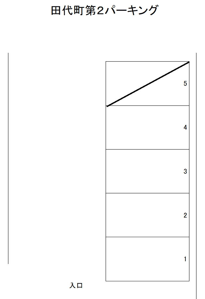 田代町第2パーキングの駐車配置図