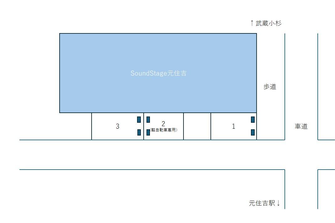 サウンドステージ元住吉駐車場の駐車配置図