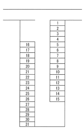 132駐車場の駐車配置図