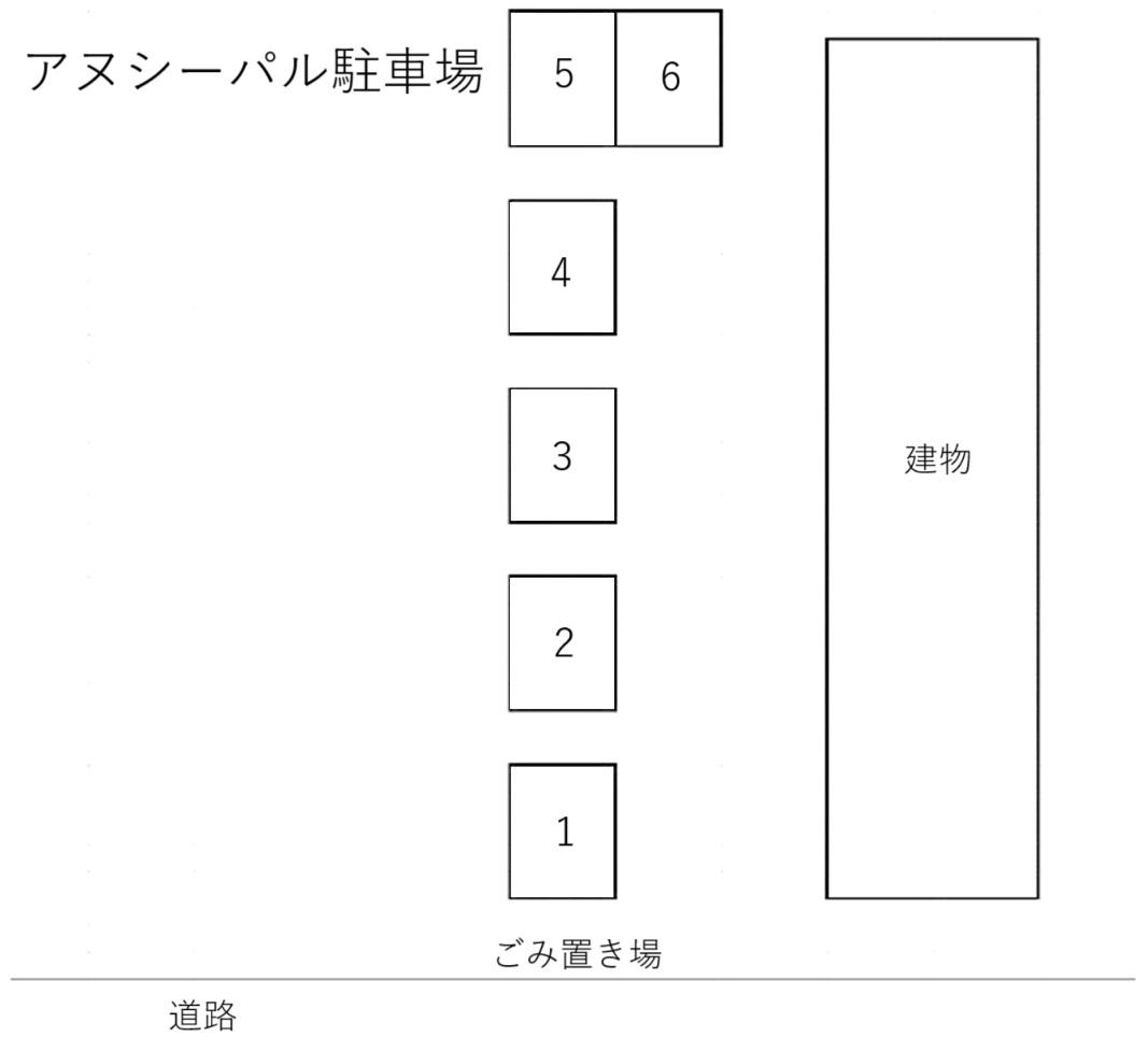 アヌシーパル駐車場の駐車配置図