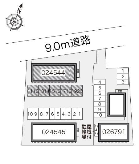 ジャルダンＡ(24544)の駐車配置図