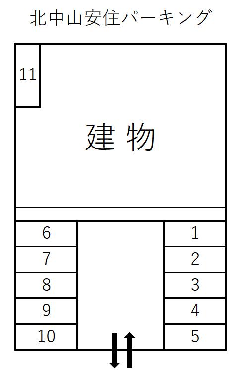 北中山安住パーキングの駐車配置図