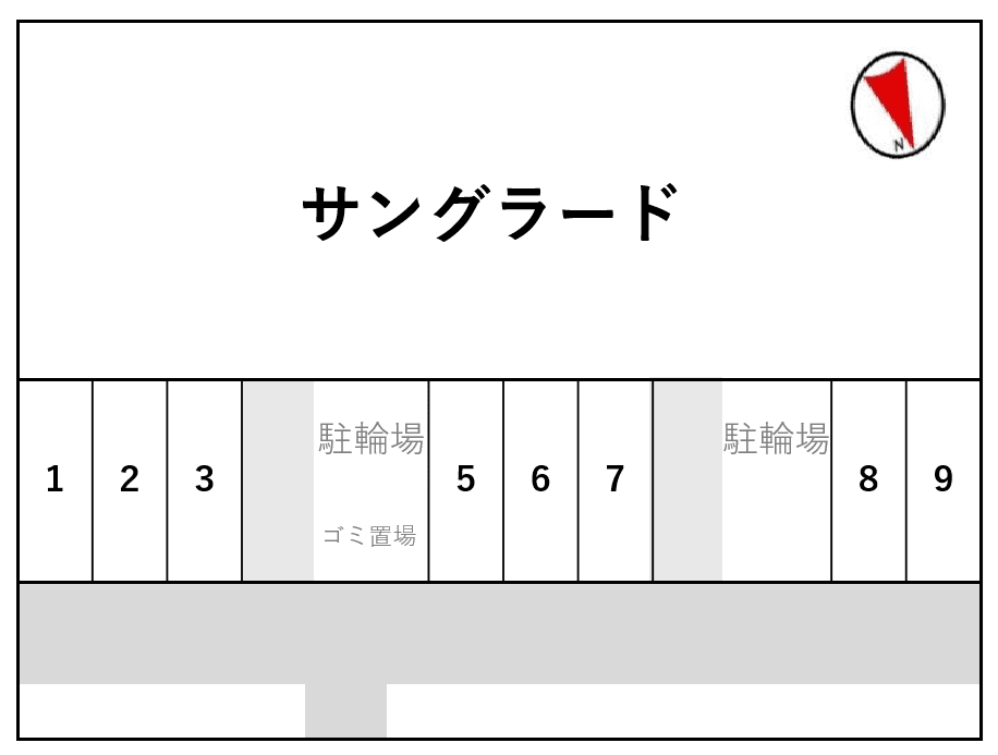 サングラード駐車場の駐車配置図