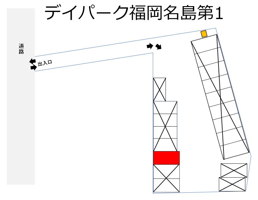 デイパーク福岡名島第1の駐車配置図