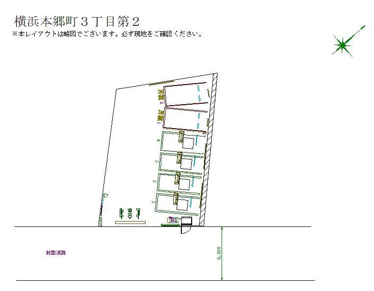 横浜本郷町３丁目第２の駐車配置図