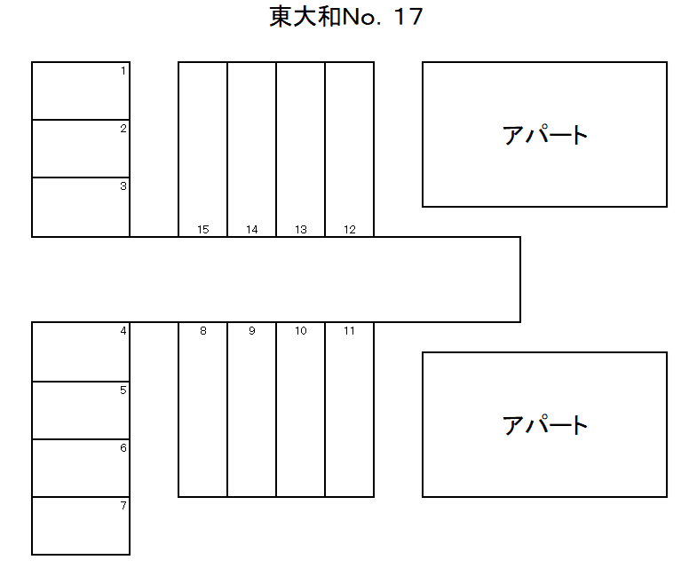 JA東大和－１７の駐車配置図