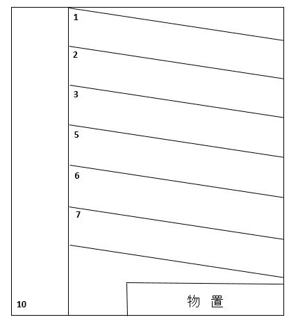細川モータープールの駐車配置図