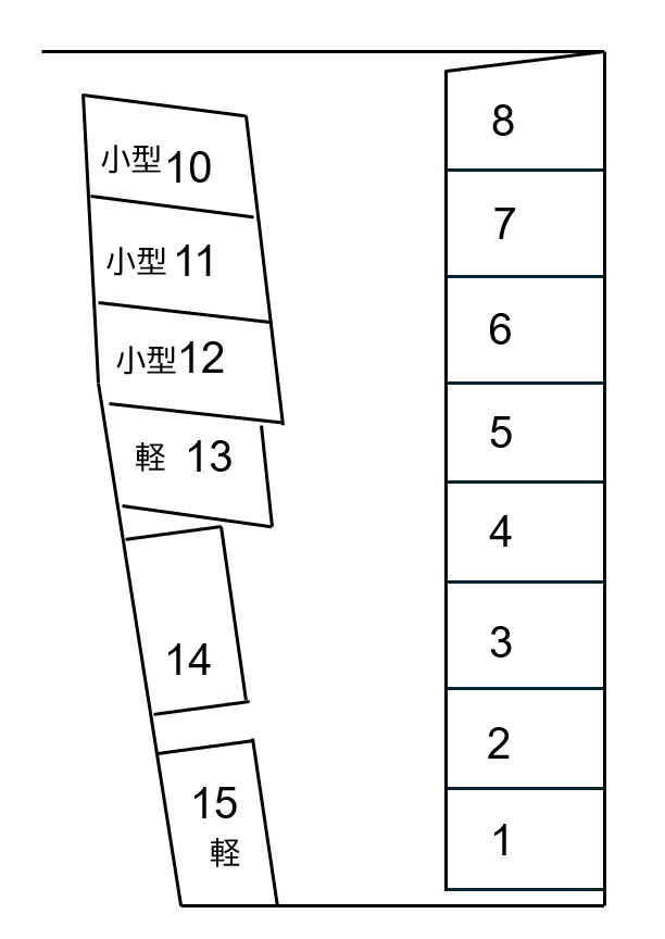 大坪駐車場の駐車配置図