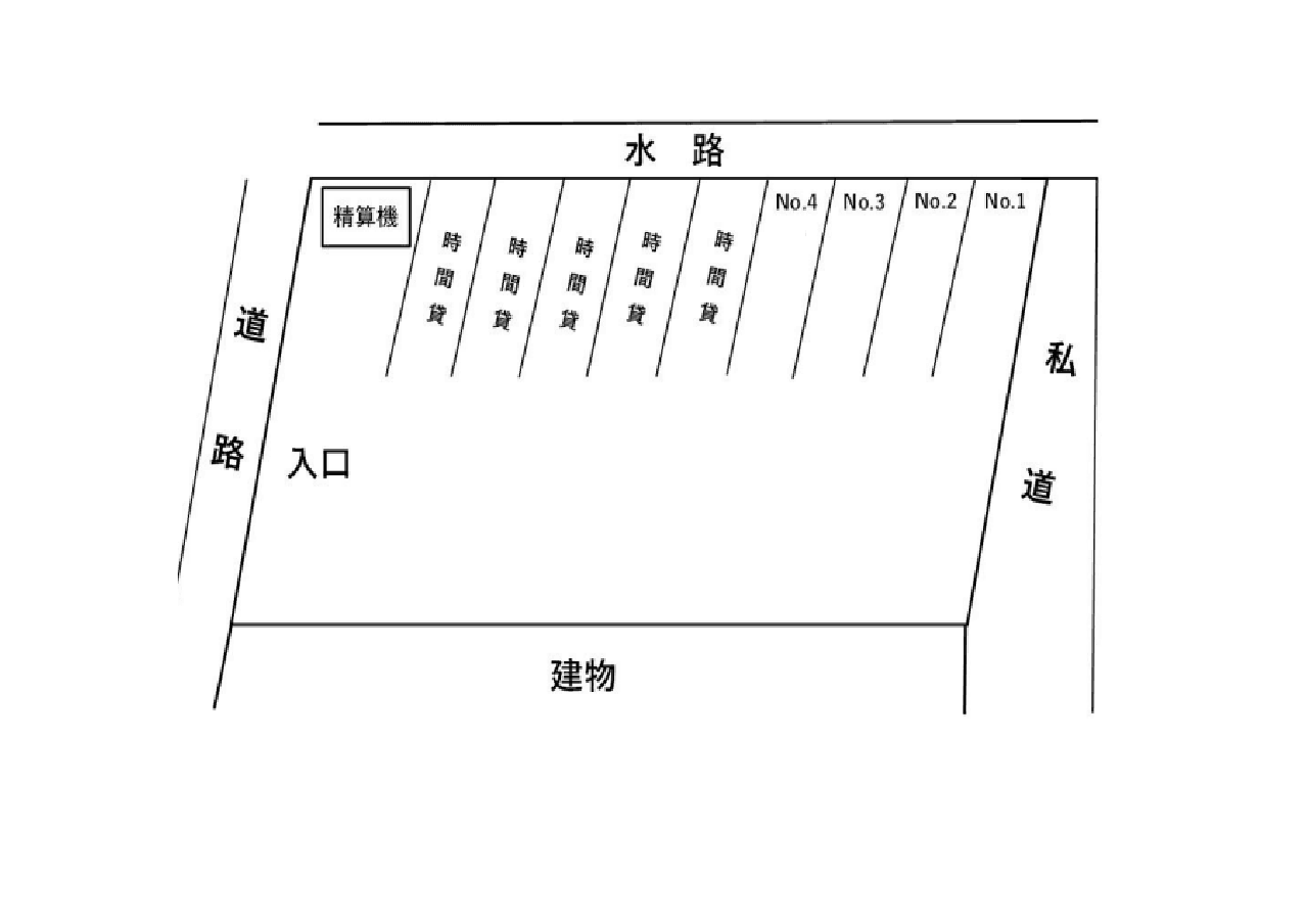 ノースパーキング第3の駐車配置図