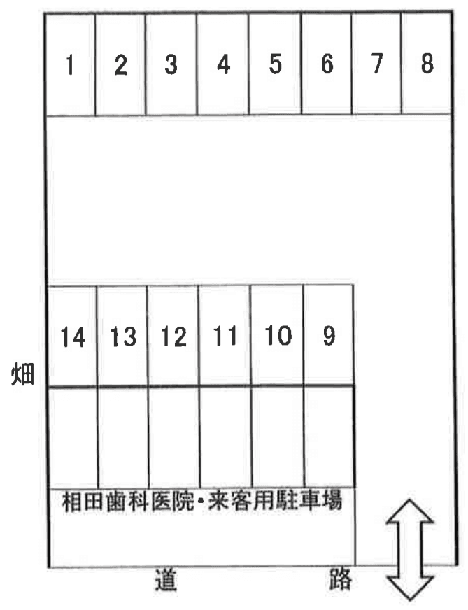 朝倉駐車場の駐車配置図