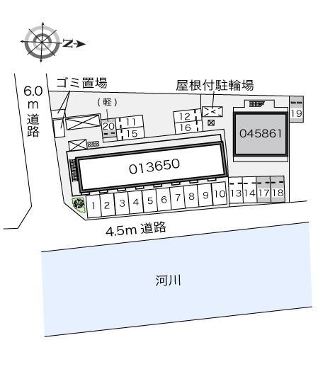 シャルマンⅢ(45861)　敷地外駐車場の駐車配置図