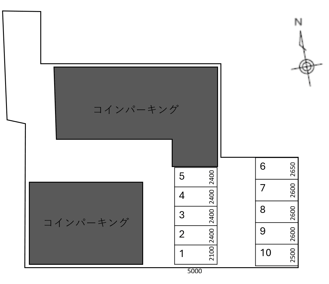 ラクピー薬研堀第5の駐車配置図