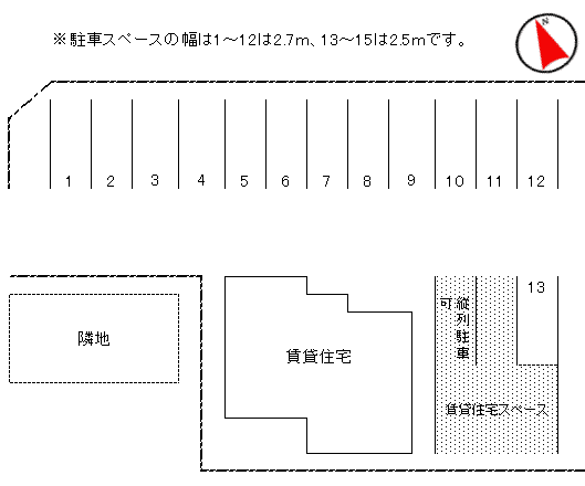 富士見中央駐車場の駐車配置図