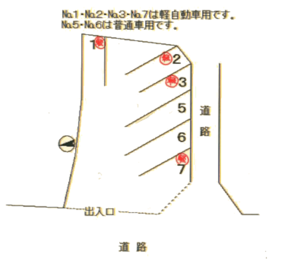 宮上町4丁目駐車場の駐車配置図