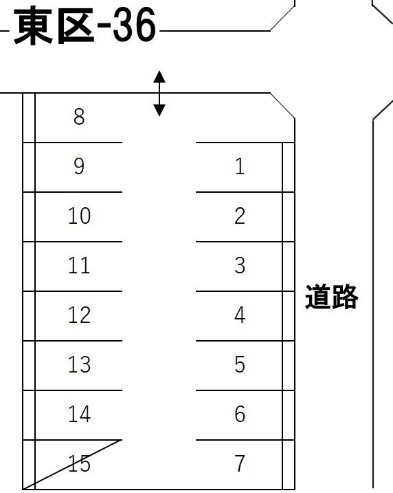 東区-36の駐車配置図