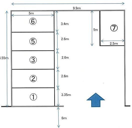 近藤パーキングの駐車配置図