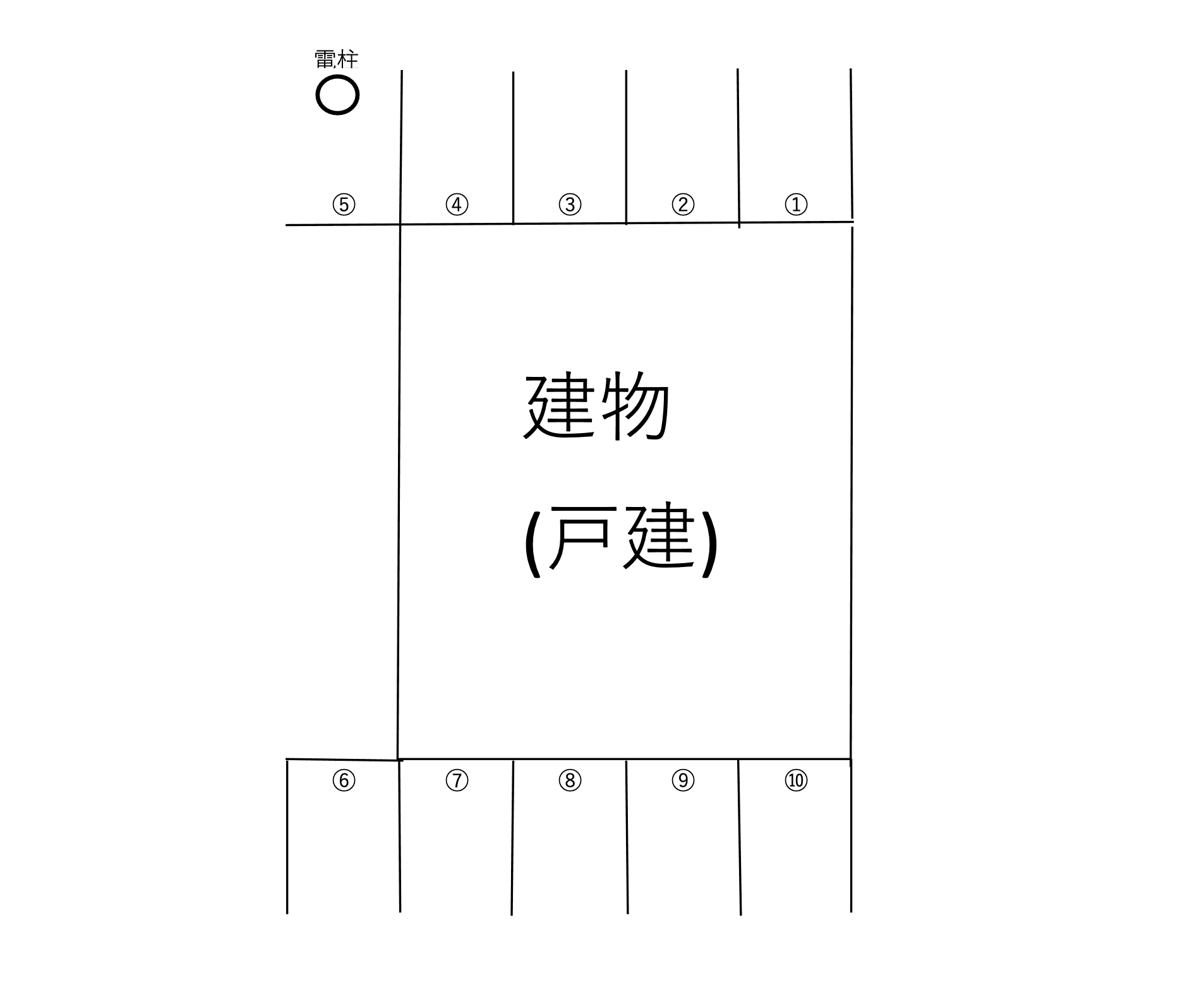 原1丁目月極パーキングの駐車配置図