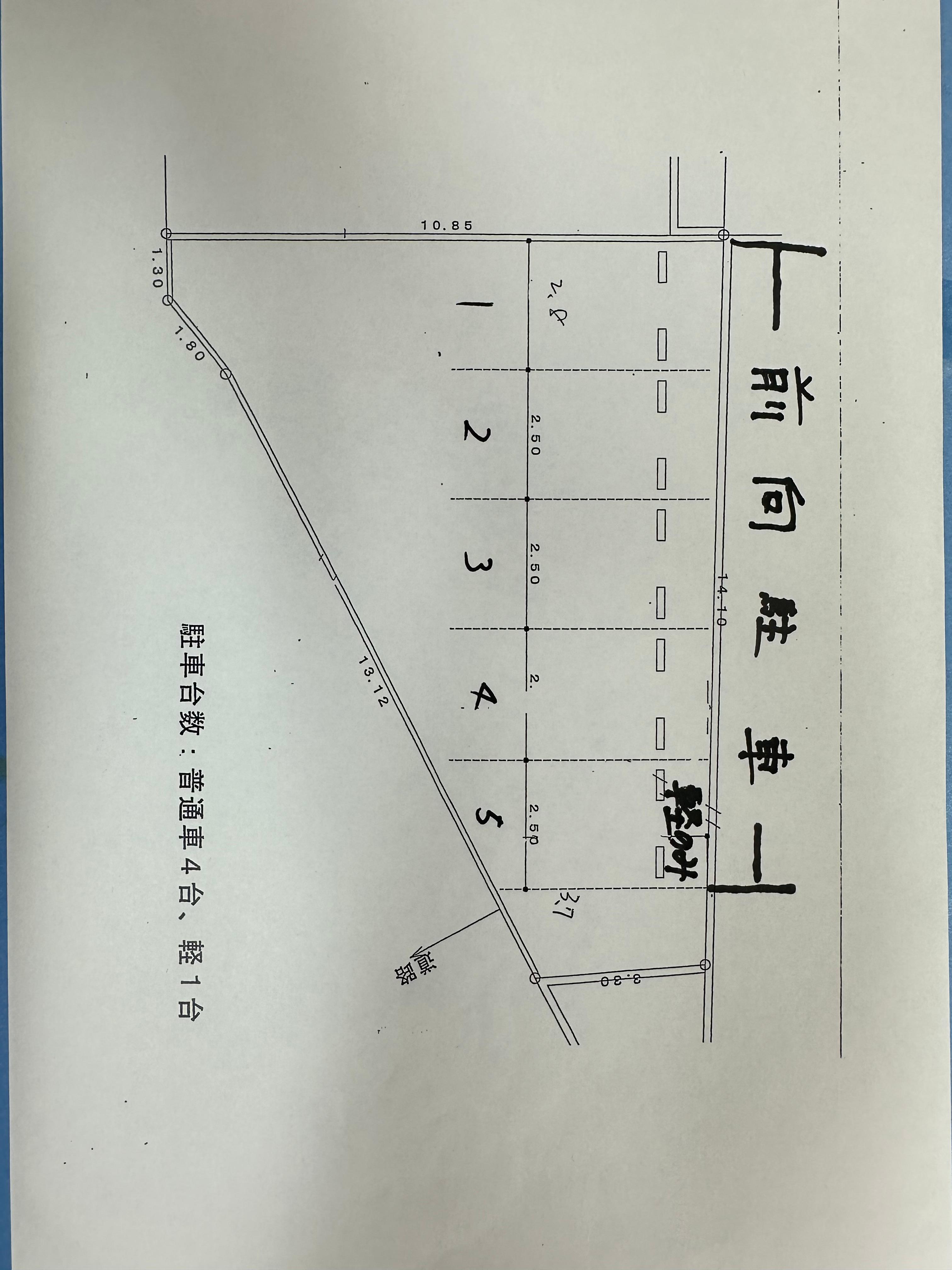 川城大和田駐車場の駐車配置図