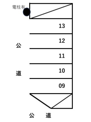 稲熊６丁目駐車場の駐車配置図