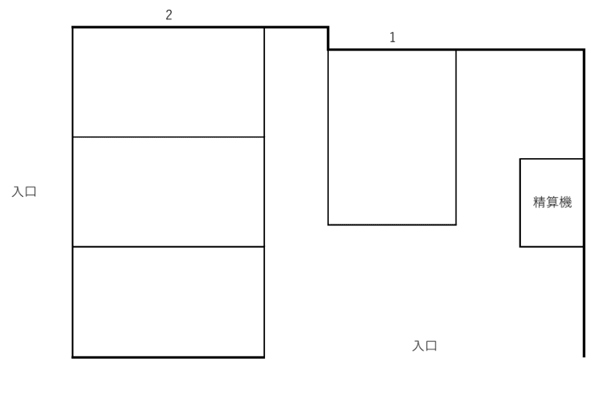 第21ランディパーキングの駐車配置図