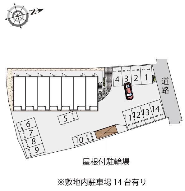 クレイノＩＮＥ(57855)の駐車配置図